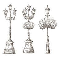 street lamps Lamp posts drawings Sketch Freehand