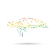 Sea turtle abstract isolated on a white background