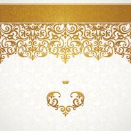 Vector ornate seamless border in Victorian style N7