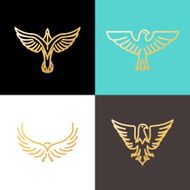 Vector linear logo design templates