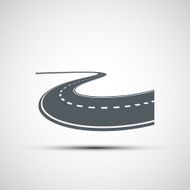 Vector icons of the road