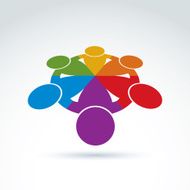Teamwork and business team friendship icon social group N2