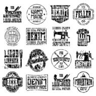 Handcrafted badges in retro style N2