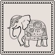 Ethnic elephant Indian style N2