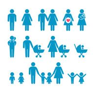 Family Silhouette Parents and children N2