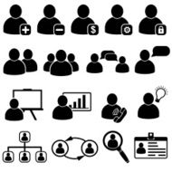 Human Resources Business Menagement Icons