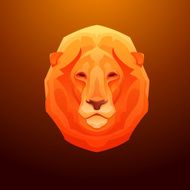 Vintage lion label Retro vector design graphic element
