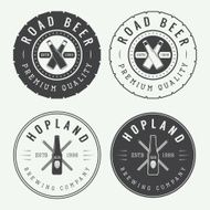 Set of vintage beer and pub logos labels emblems N4