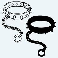 Leather fetish collar N2