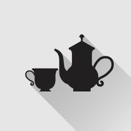 The teapot and cup icon