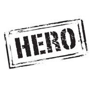 Black vector grunge stamp HERO