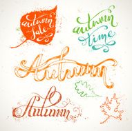 Hand-written Autumn Lettering