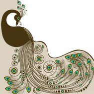 Peacock card N8
