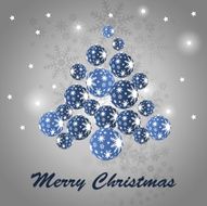 Christmas Balls - Greeting Card Template N2