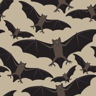 Vector seamless halloween pattern with bat N2