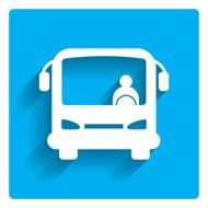 Bus with bus driver
