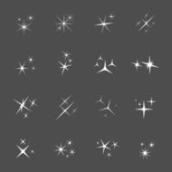 Vector sparkles icon set N2