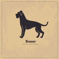 Boxer Dog Silhouette N4