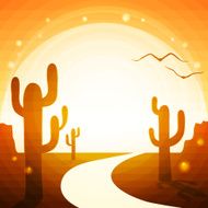 The road through desert