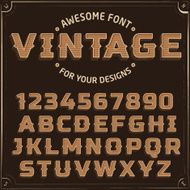Vintage Label Font with shadow N2