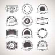 Vintage badges Vector Retro Labels