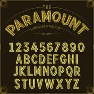 Vector Golden Retro Font