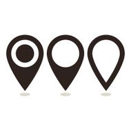Set of map pointers icons