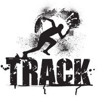 Track Grunge Graphic - Male Sprinter