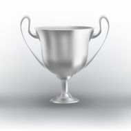 Silver Cup award vector icon