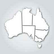 Australian Territories Silhouette White