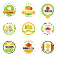 Vegetables Labels and Design Elements N2