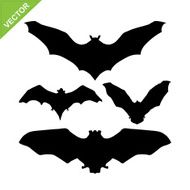 Bat silhouettes vector