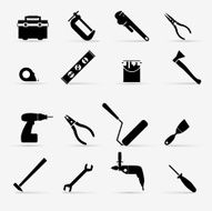 Working tools icon set N5
