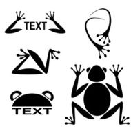 Silhouettes frog - vector N2