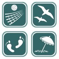summer symbols set