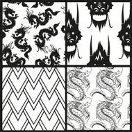 Set of chinese patterns