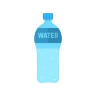 bottle of water isolated on white background