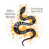 Halloween retro hand lettering poster N11