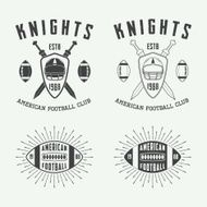 Vintage rugby and american football labels emblems logo N2
