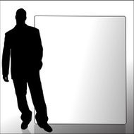 Vector silhouette of a man N773