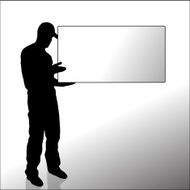 Vector silhouette of a man N774