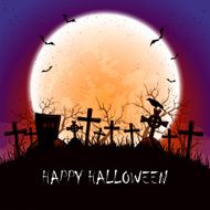 Halloween Moon at the cemetery