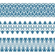Seamless floral tiling border