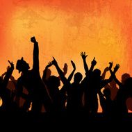 Grunge party crowd
