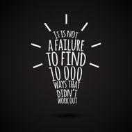 Idea bulb - creative quotation