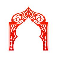 Red indian Arch isolated on white background Cut Welcome!