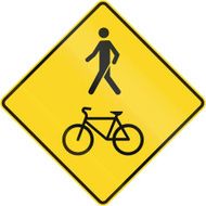 Pedestrian And Bicycle Crossing In Canada