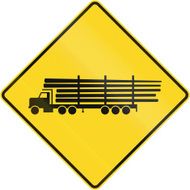 Lumber Truck Crossing in Canada