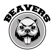 Beaver logo black and white head N2