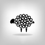 black silhouettes of sheep N2